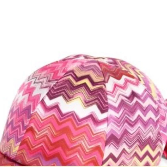 MISSONI Zigzag Silk Baseball Cap. New Women